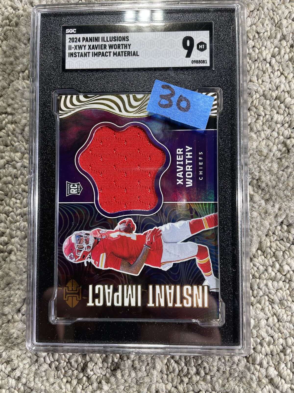 Xavier Worthy Kansas City Chiefs graded slabs