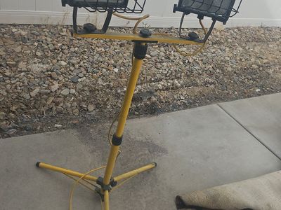 Dual Head Work Light with Adjustable Tripod Stand