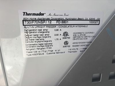 Thermador Built-in Refrigerator, Freezer, Wine Cooler Set. High end Kitchen Appliances