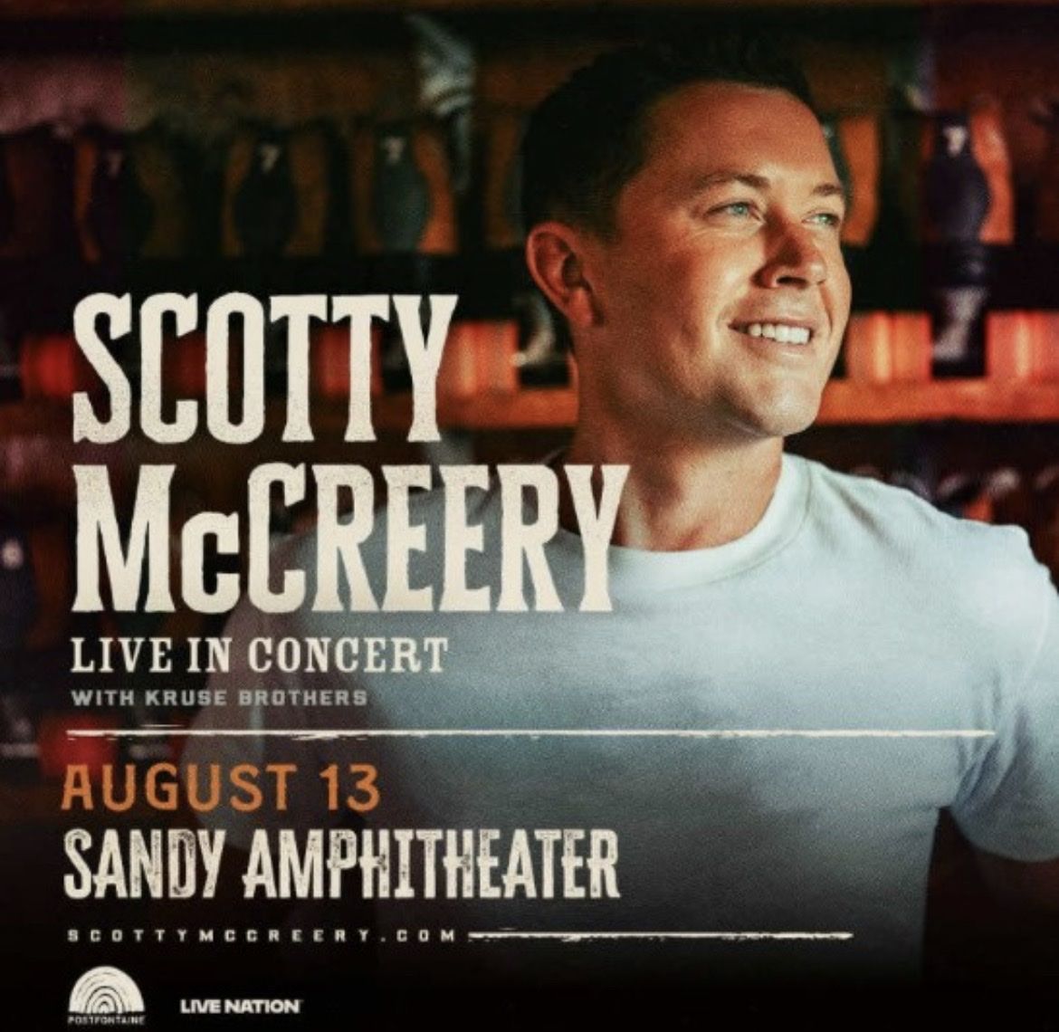 Scotty McCreery - Sandy Amphitheater - August 13th - 4 tix