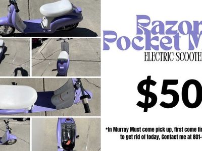 Razor Pocket Mod Electric Scooter - Purple, Fun Ride for Kids
