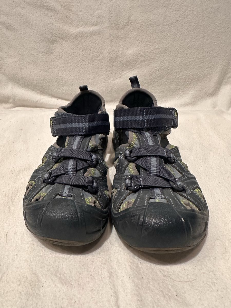 Merrell toddler size 12 blue/lime, trim, closed, toe, water or hiking sandals
