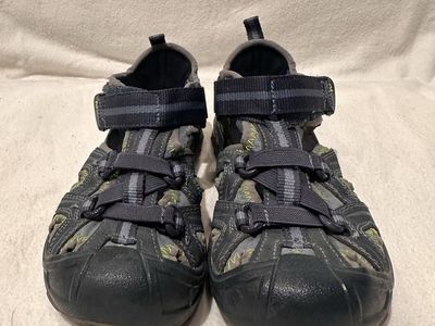 Merrell toddler size 12 blue/lime, trim, closed, toe, water or hiking sandals
