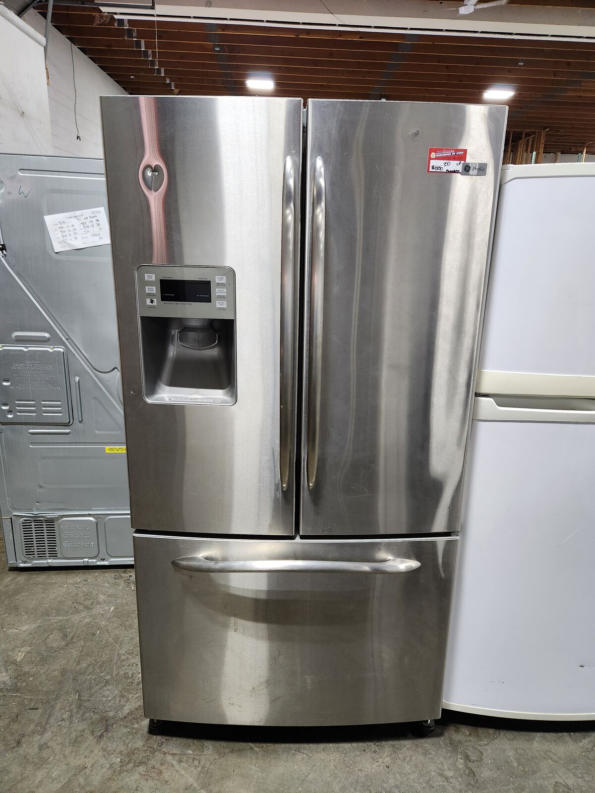 GREAT GE STAINLESS STEEL FRENCHDOOR FRIDGE! W-WARRANTY