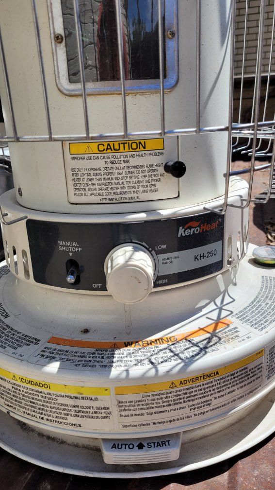 KeroHeat KH-250 Kerosene Heater Portable Radiant Space Heater Manual Shutoff