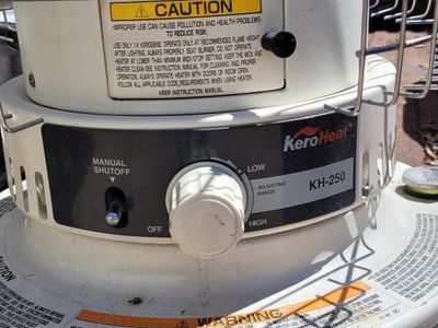 KeroHeat KH-250 Kerosene Heater Portable Radiant Space Heater Manual Shutoff