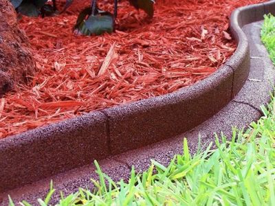 Set of six- four foot Rubber Ecoborder for Landscaping