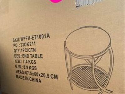 Modern 2-Tier Round End Table