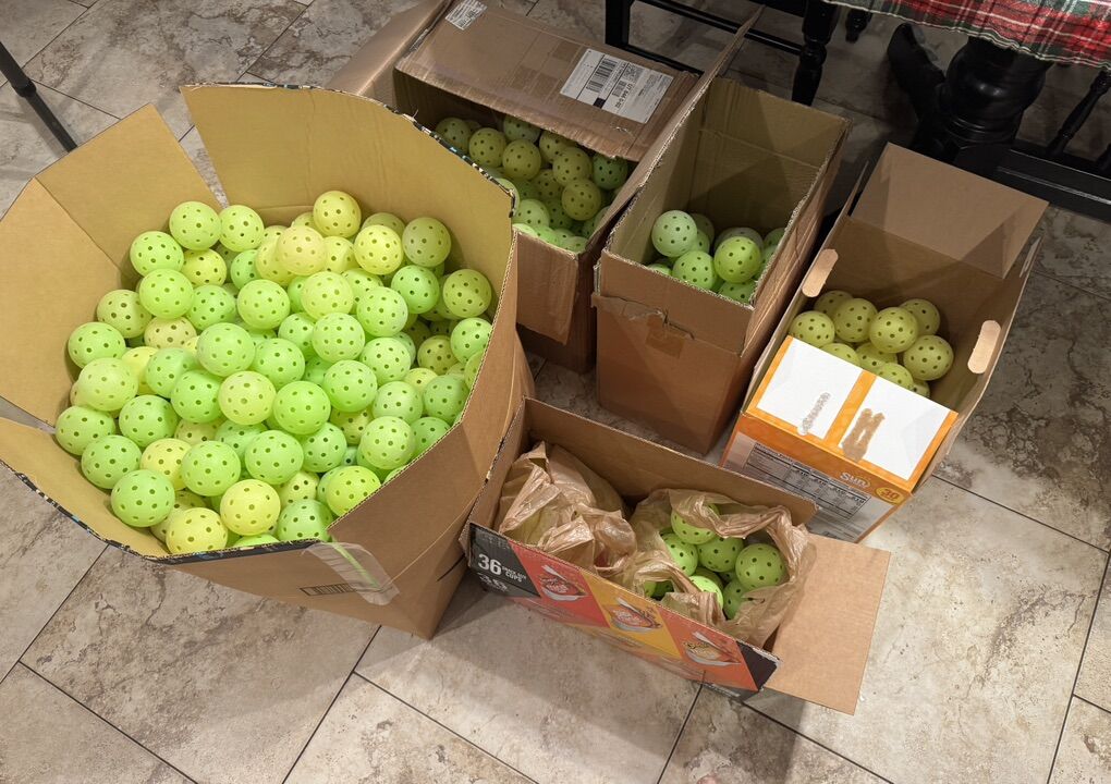 Used & Cracked Pickleballs For Crafts Or Drilling