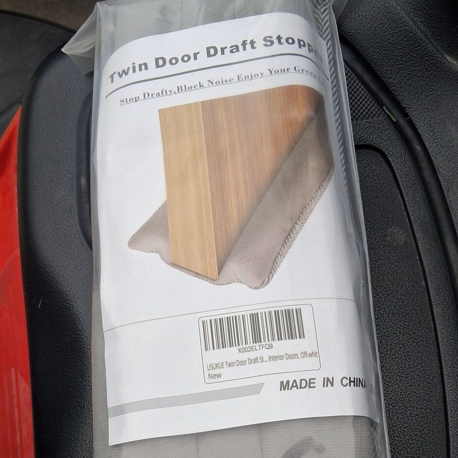 new fabric twin door draft stopper