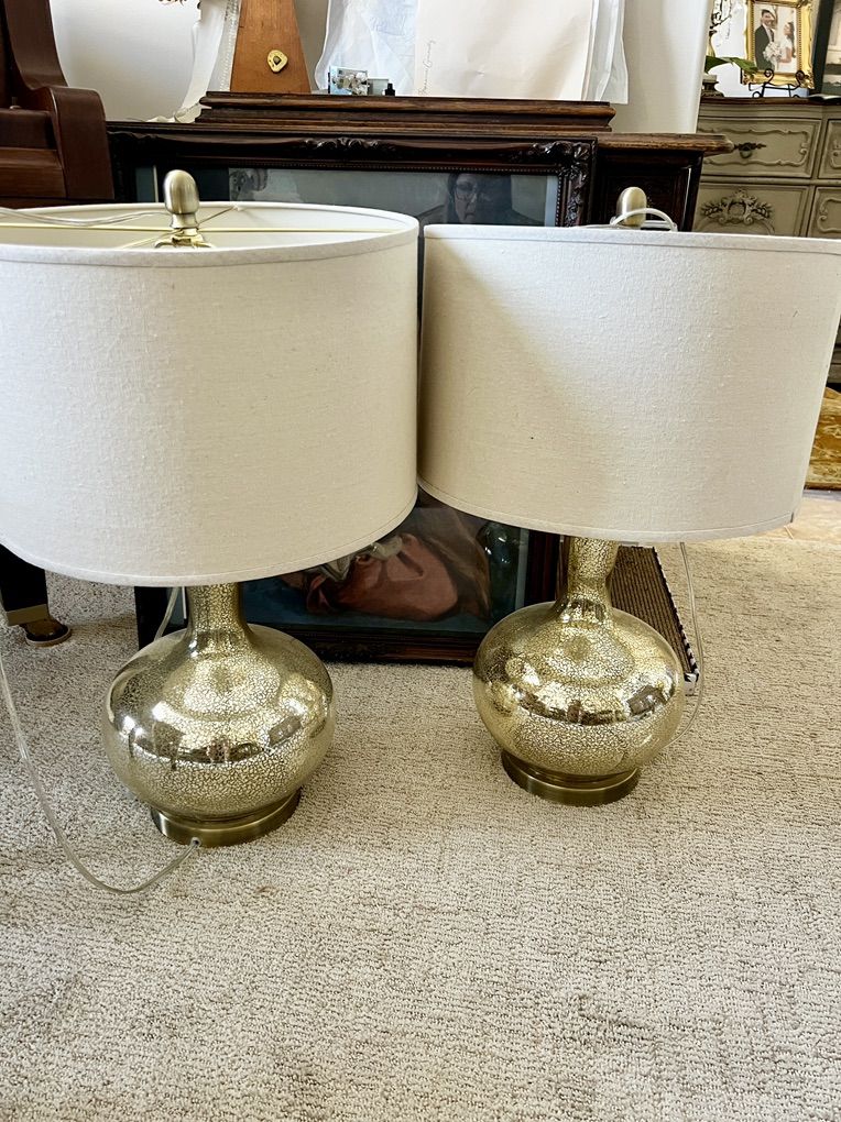 2 Gorgeous Glass Lamps
