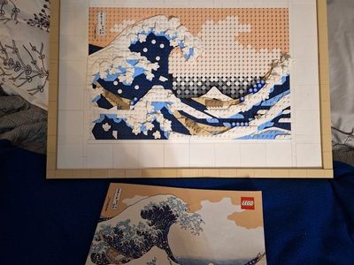 LEGO Art Hokusai The Great Wave (31208) - Framed Wall Art Set - Complete with Manual