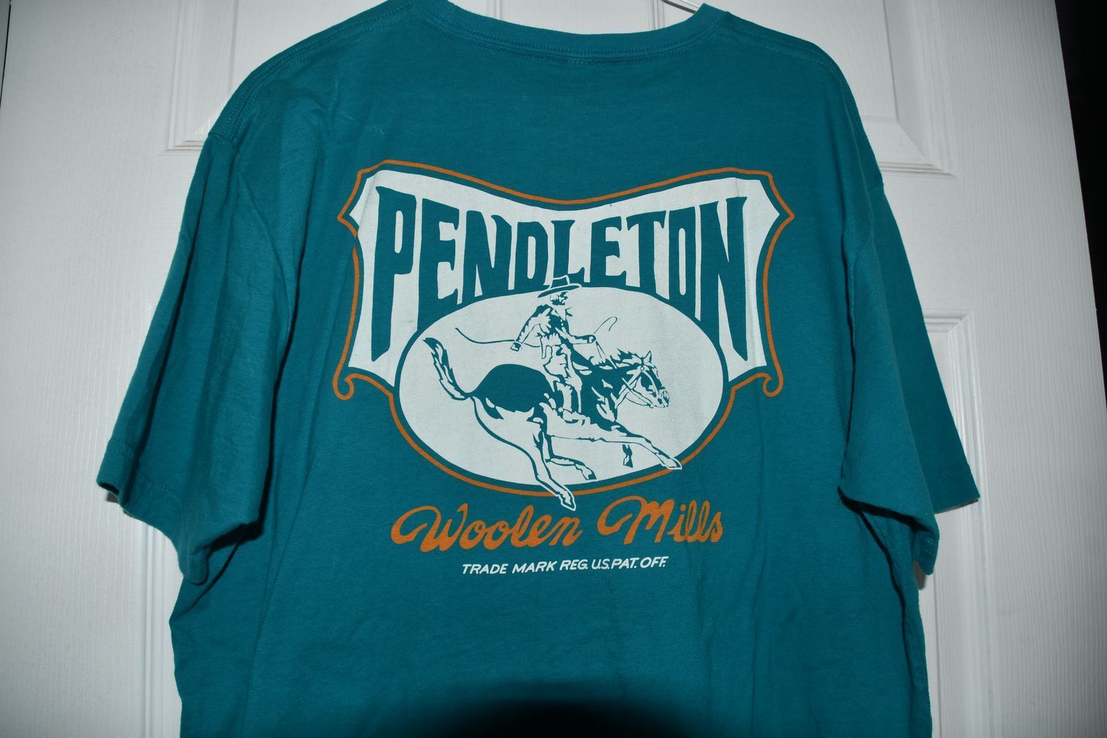 WOMEN'S PENDLETON WESTERN T SHIRT ~ SIZE XL ~ BLUE ~ 100% COTTON ~ NO RIPS or STAINS ~ CLEAN!