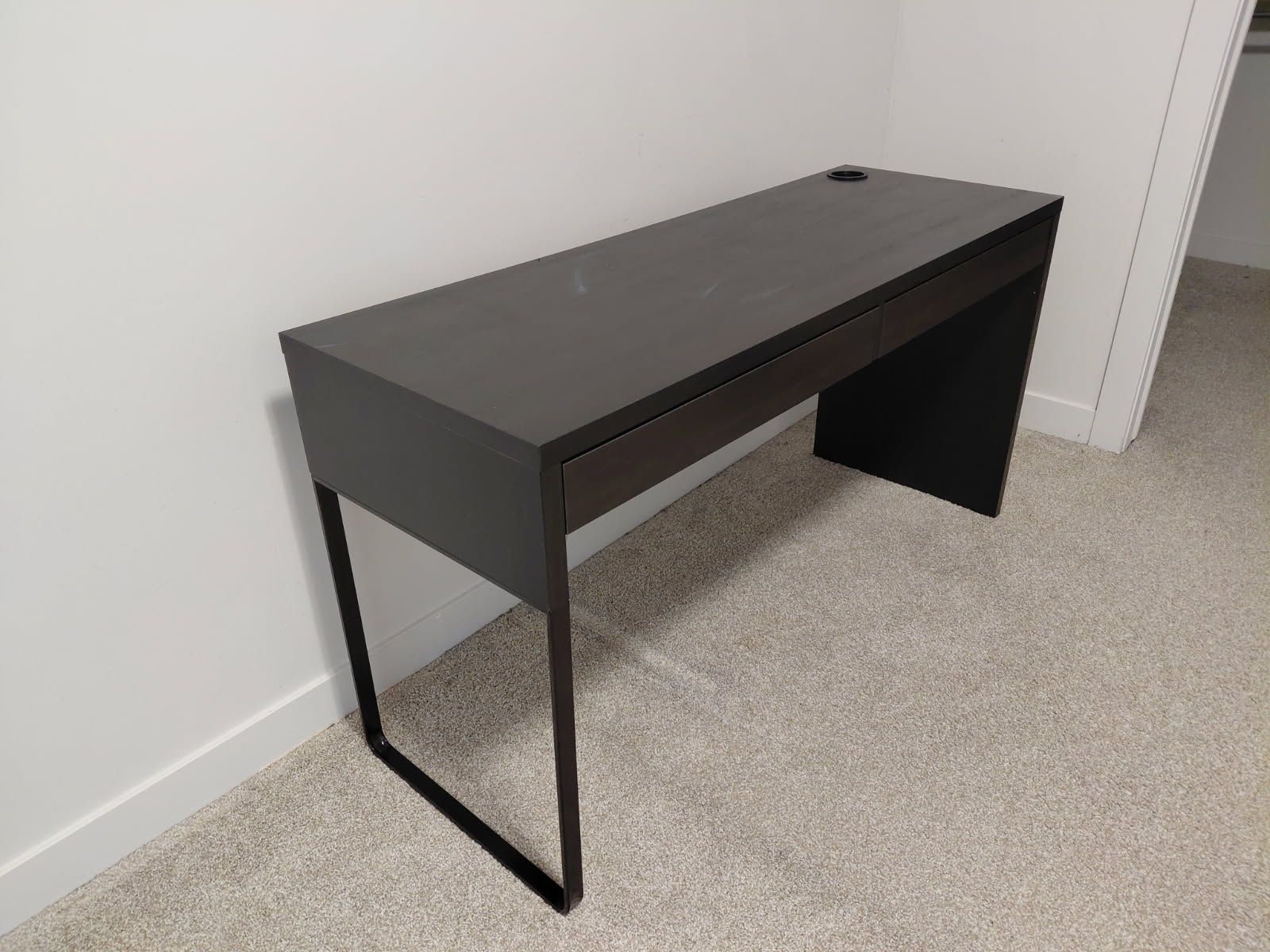 Black 2-Drawer Desk