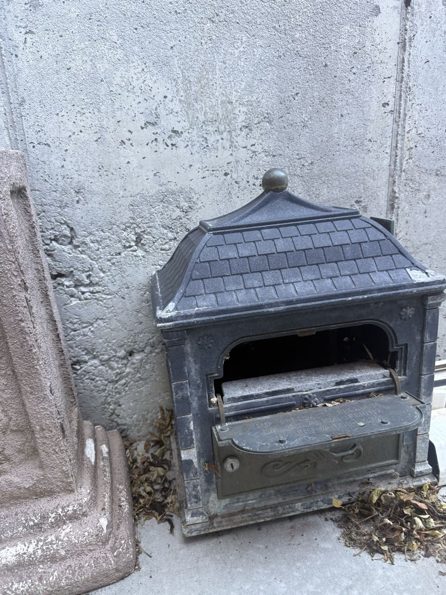 Vintage Cast Iron Mailbox - with Ornate Details
