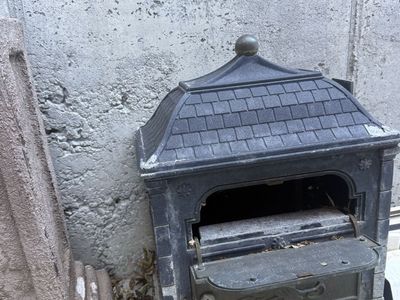 Vintage Cast Iron Mailbox - with Ornate Details