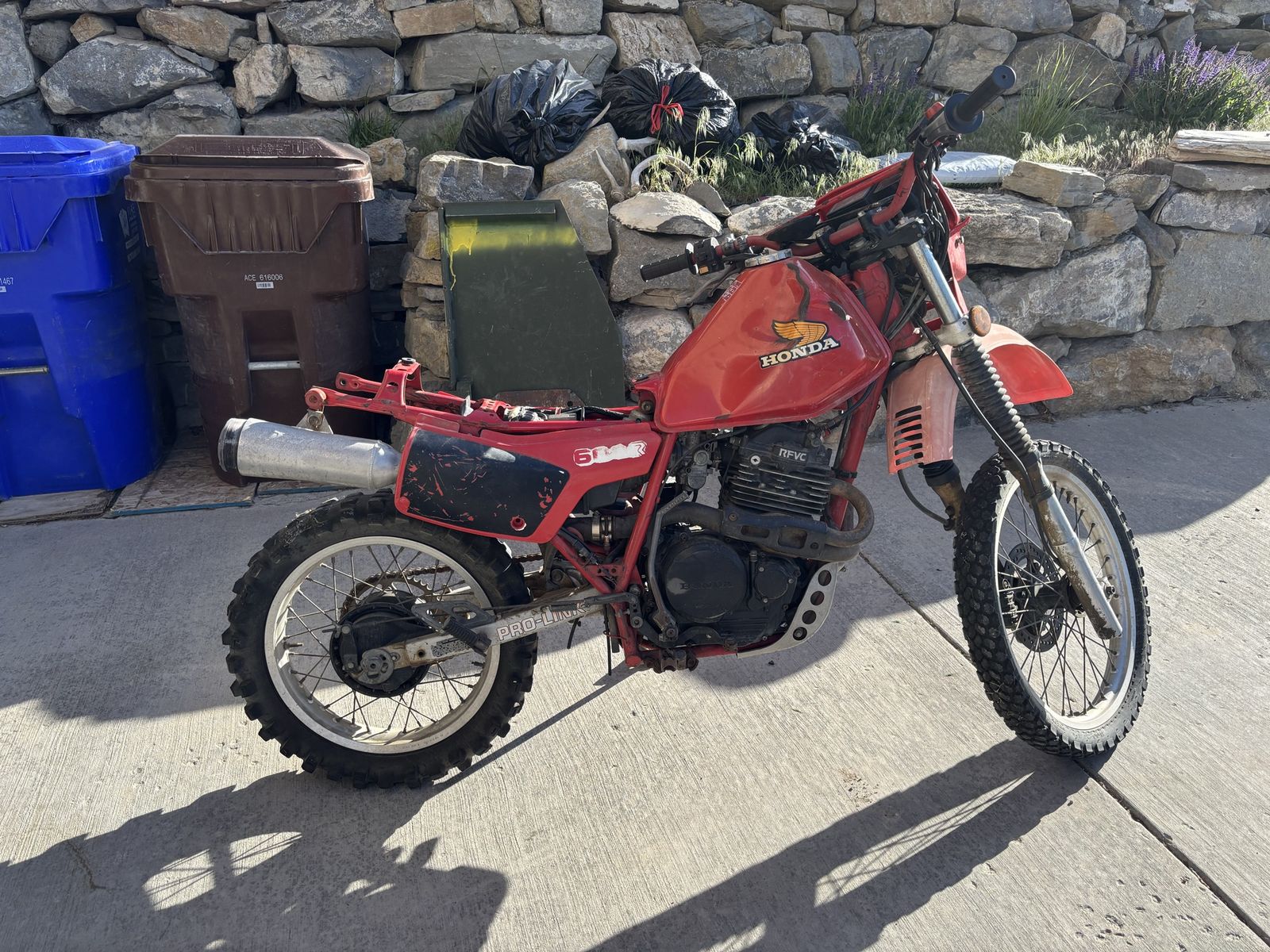 1983 Honda XL600R Dual-Sport Motorcycle - Red, Project/Parts Bike