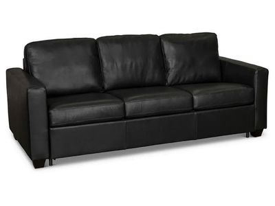 Kildonan Black Queen Sofa Bed - 5" Memory Foam Mattress, Easy Open/Close