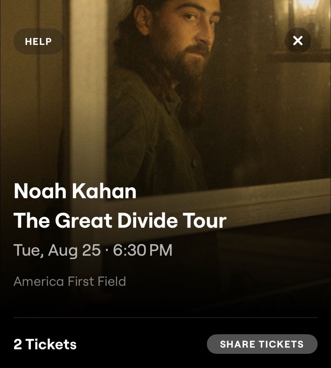 Noah Kahan - August 25 - America First Field