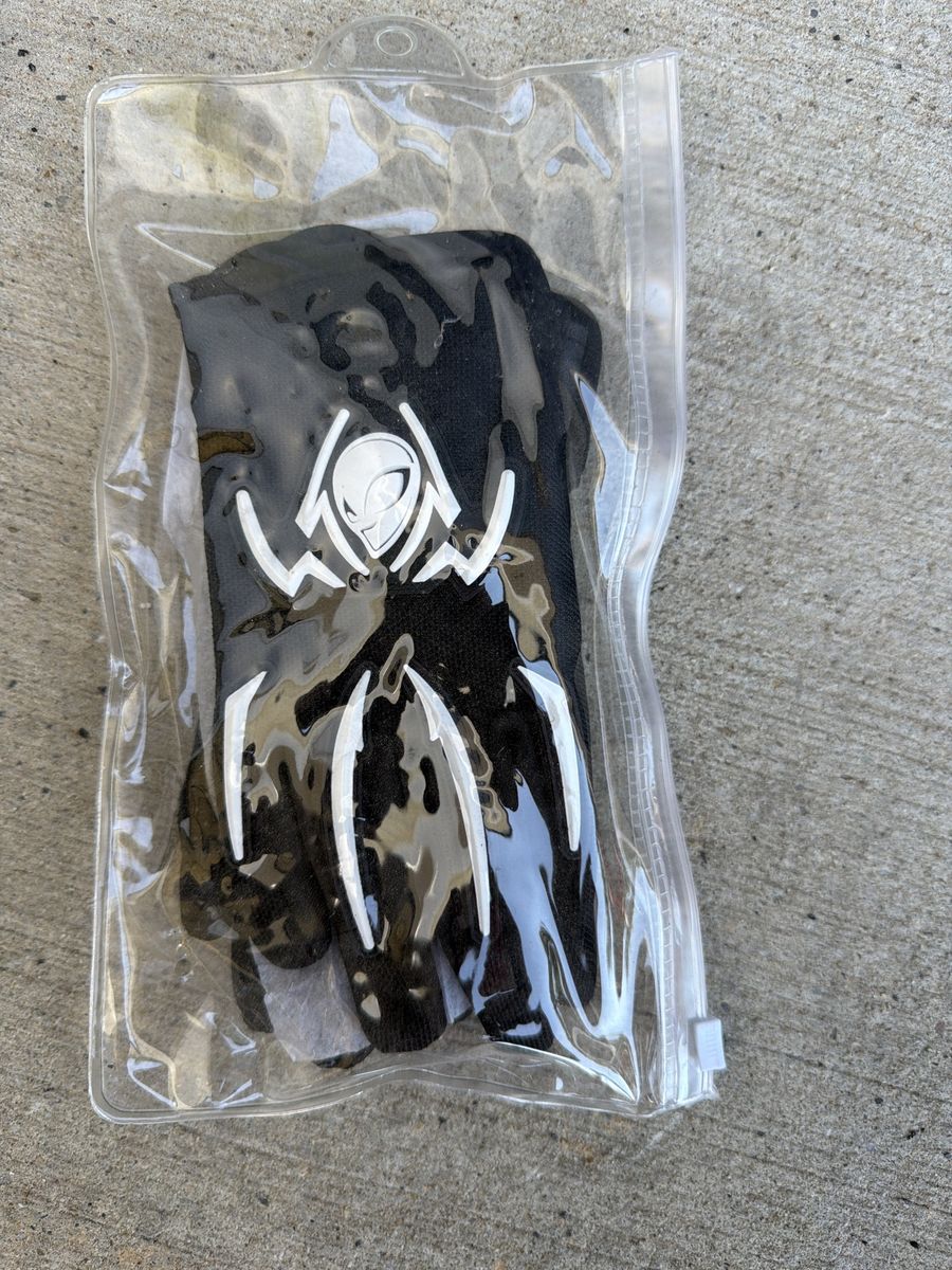 Spider-Man White Logo Black Gloves Size KL