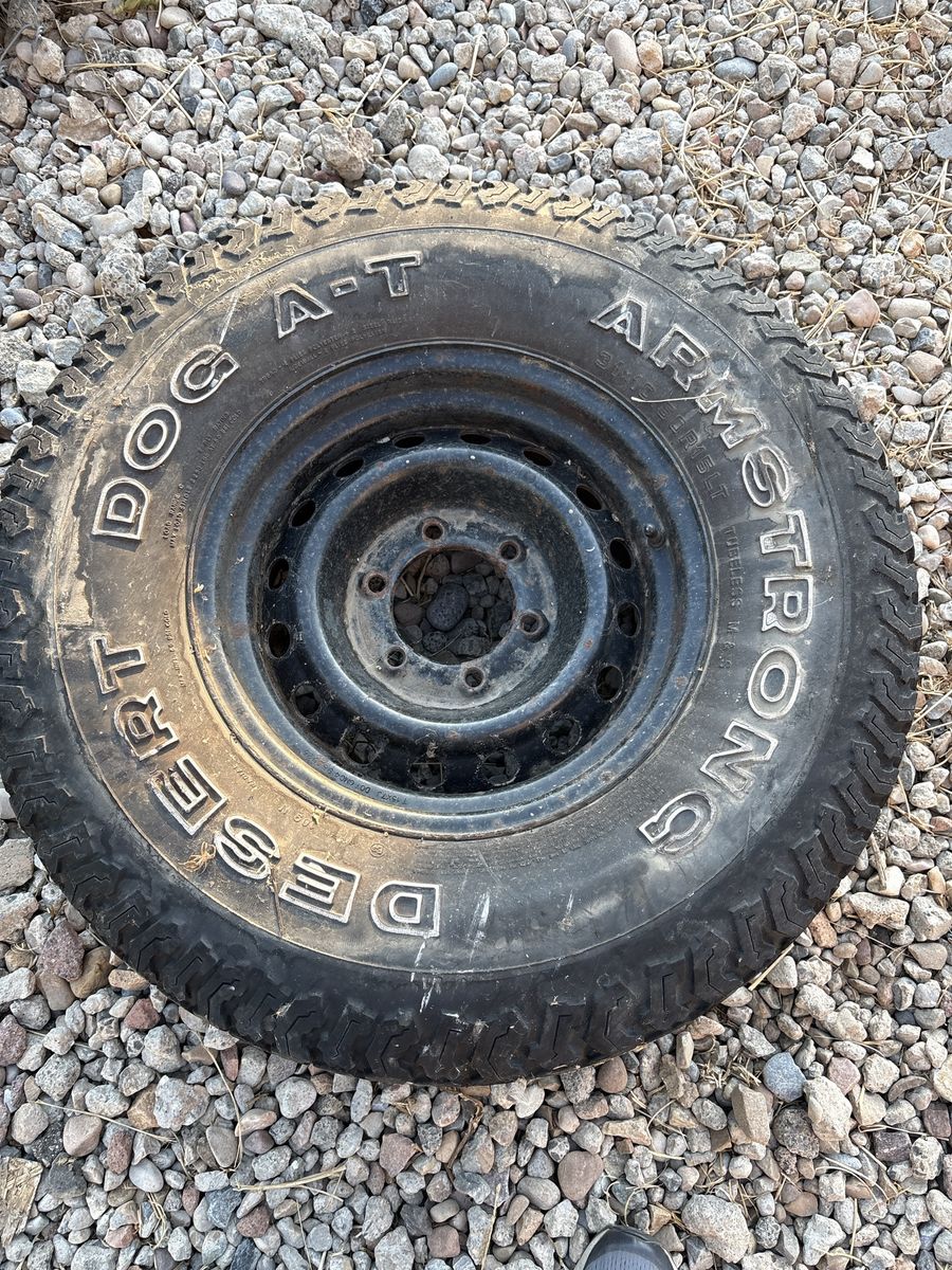 Armstrong Desert Dog A-T 31x10.50R15LT Tire on Black Steel Wheel