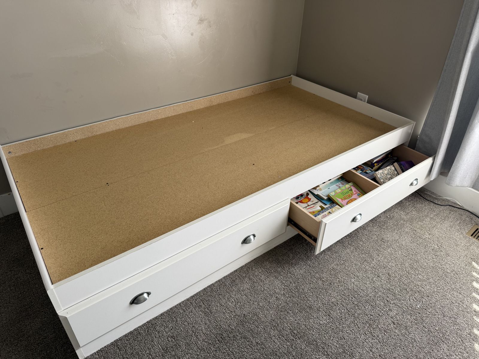 Twin storage bed