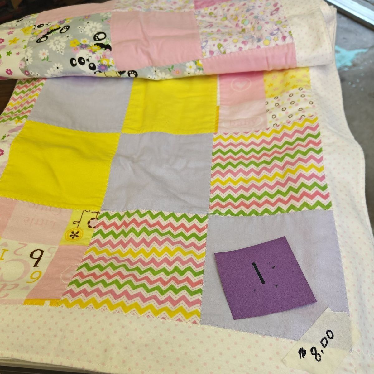 Handmade Baby Quilt Patchwork Blanket - Soft & Cozy Nursery Bedding