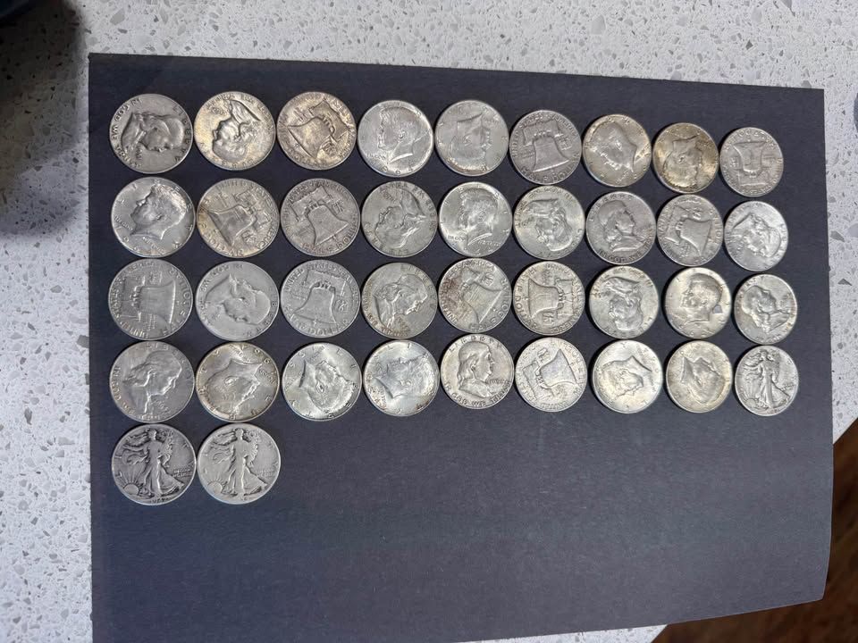 38 Silver Half Dollars Junk Silver