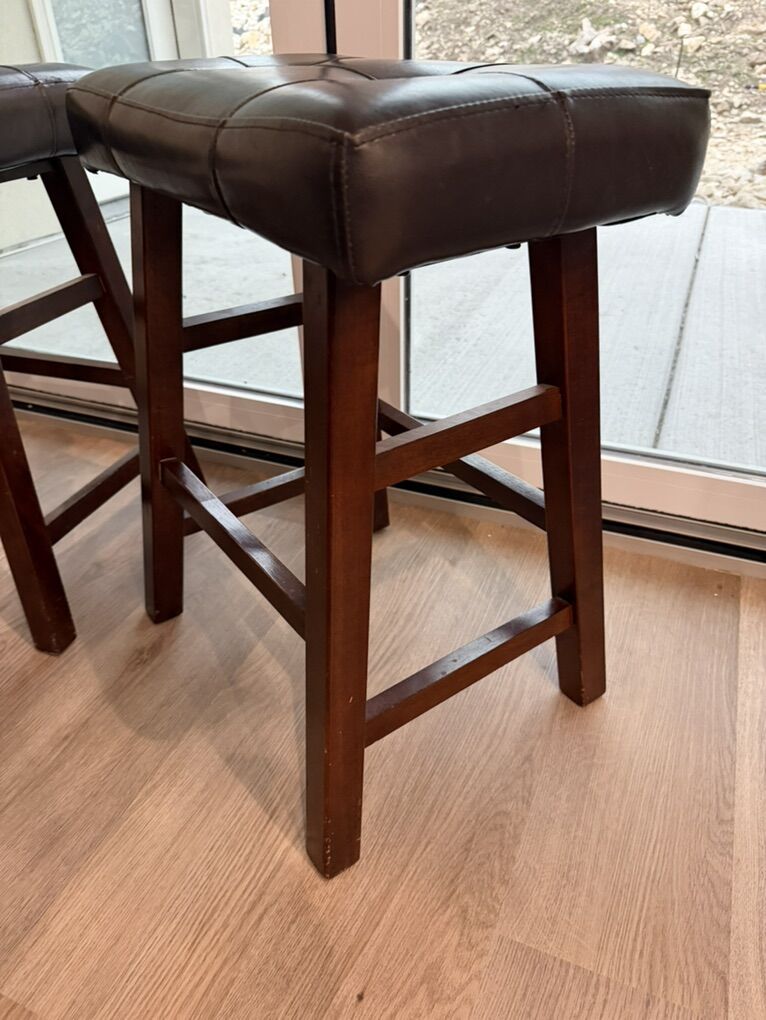 2 Saddle Bar Stools  24 High