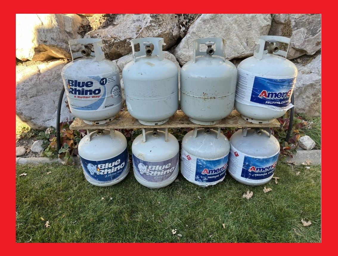 EMPTY - 5 gallon / 20 lb. Propane LP Gas Cylinders/Tanks/Bottles for Exchange LPG