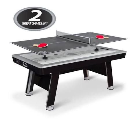 NHL Glaze Tek Hover Air Hockey and Ping Pong Table combination set