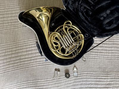 Andreas Eastman EFH420 F/Bb Double French Horn w/ Case, Slide Grease & Rotor Oil