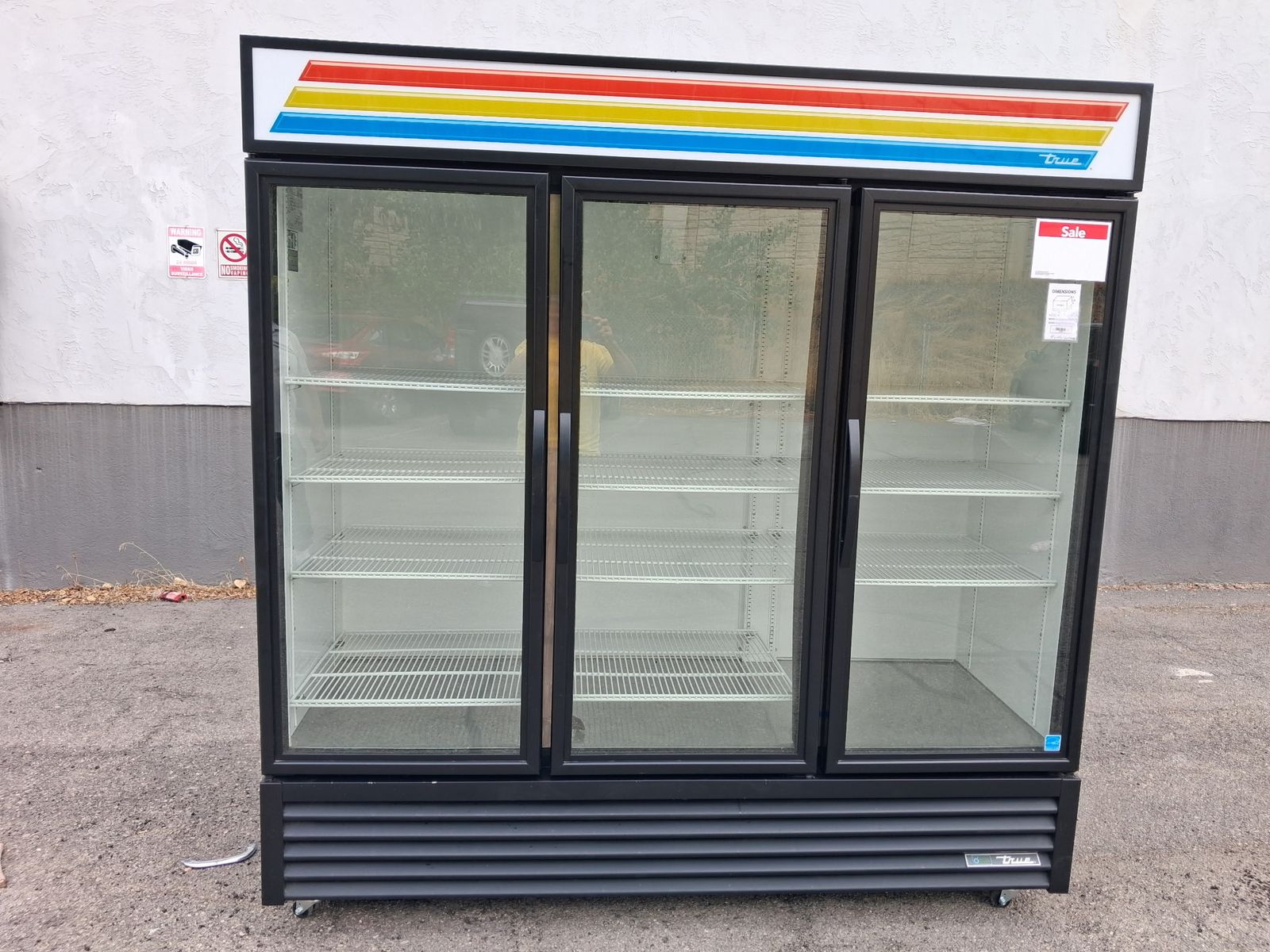 True 3-Door Commercial Glass Refrigerator still under warranty