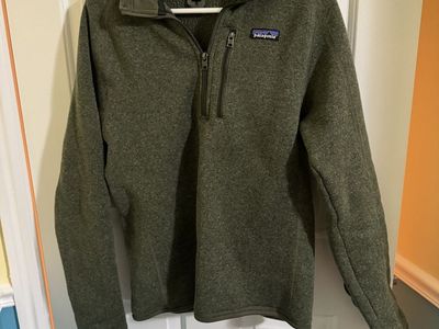 Green Patagonia Mens Zip Up Sweater