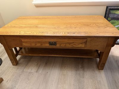 Mission style end table and coffee table