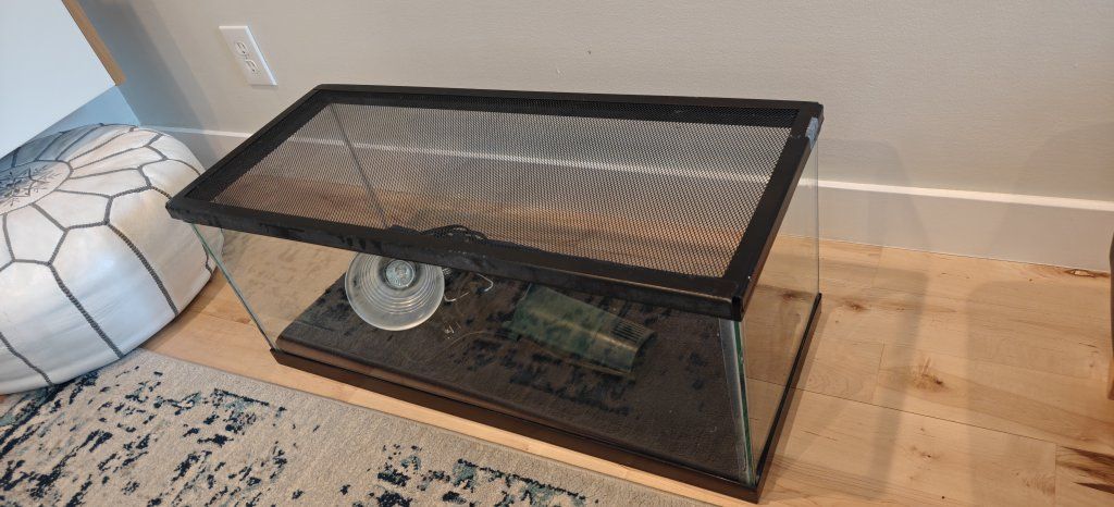 20-Gallon Reptile Tank with Mesh Top, Heat Lamp and Filter Aquarium Terrarium