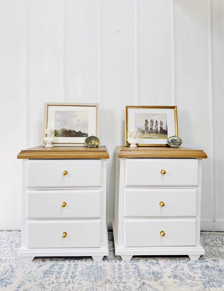 Modern Boho Chic 3 Drawer Nightstands | Modern 3 Drawer Nightstands #1