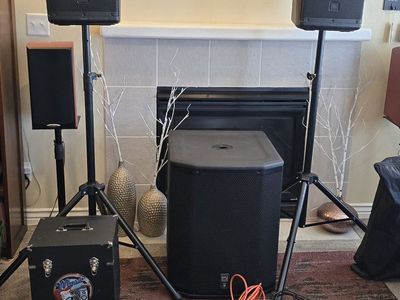 JBL PA / DJ Speaker system, Eon610, PRX618s sub