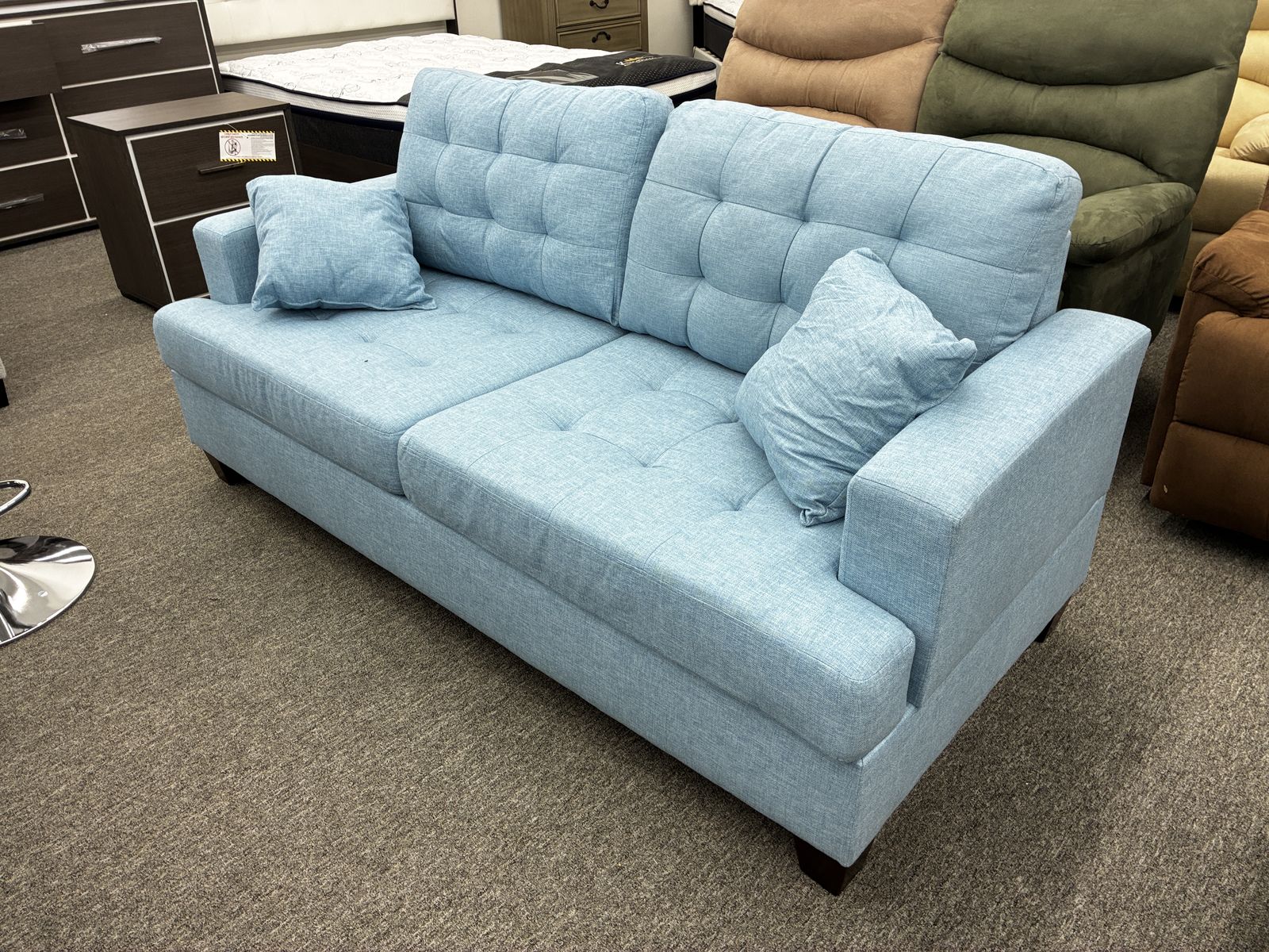 Clearance Sofa Baby Blue Color - Brand New