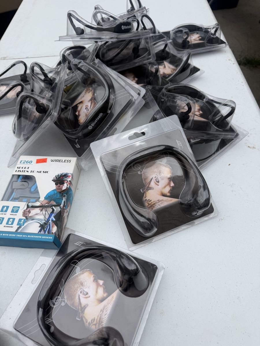 $5 each E260 Wireless Bluetooth Sport Headphones - Over-Ear, Sweat-Proof, Built-in Mic for Calls