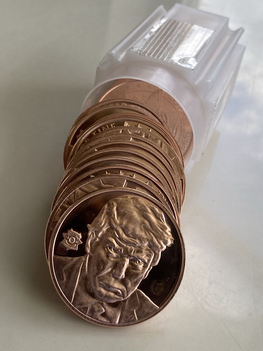 Copper .999 Fine 1 Oz Donald Trump Coin - 20-Coin Roll - like new