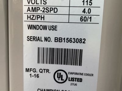 Champion evaporative cooler