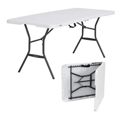 Lifetime fold in half 6 ft table