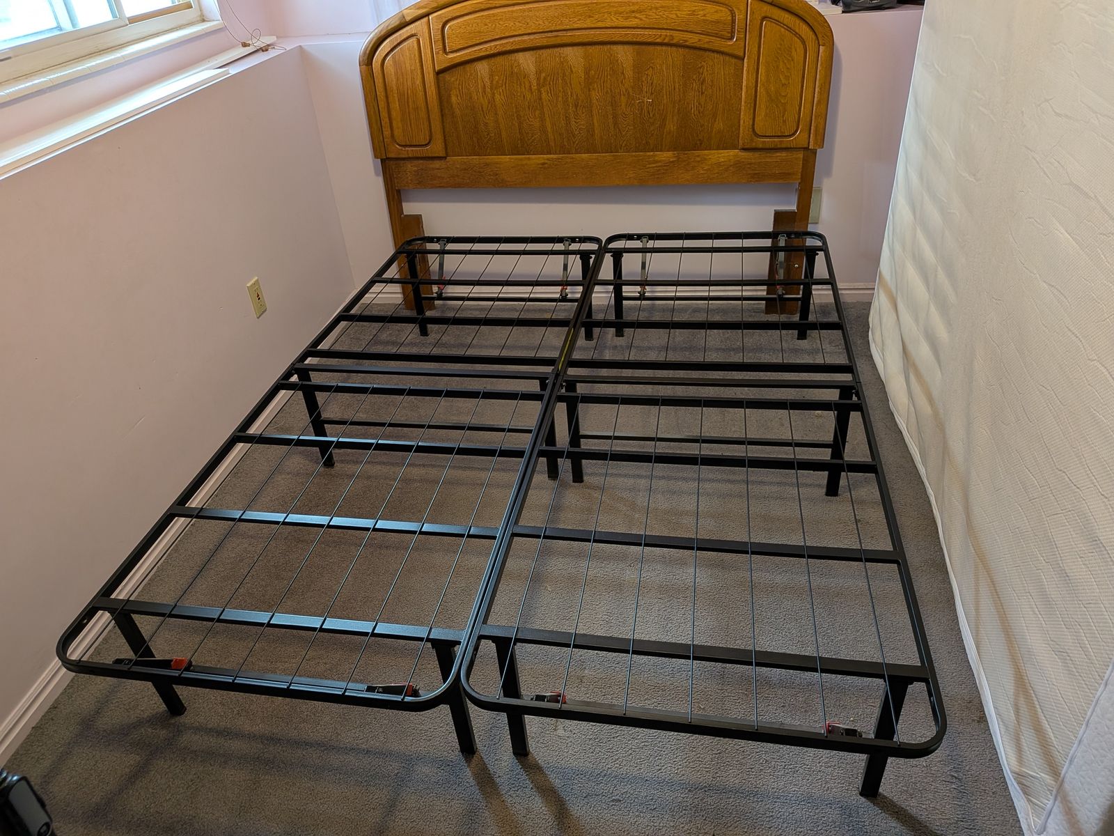 Queen Folding Bed Frame, plus if wanted a mattress, headboard and extra standard bed frame.