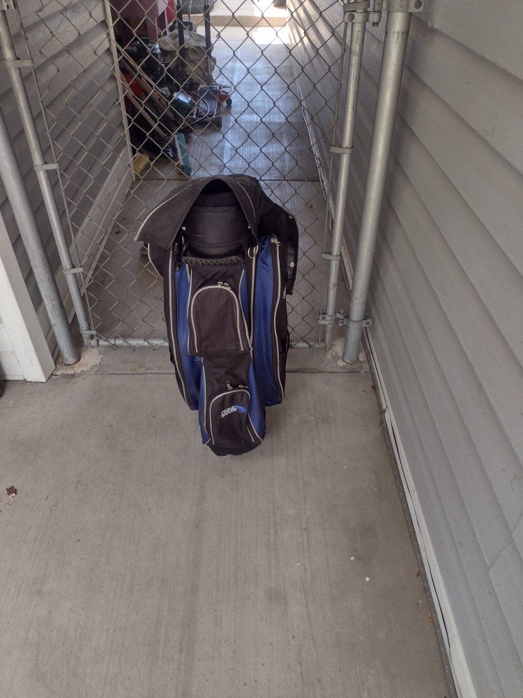 Unbranded Blue & Black Golf Club Bag - Stand Bag Style with Multiple Pockets
