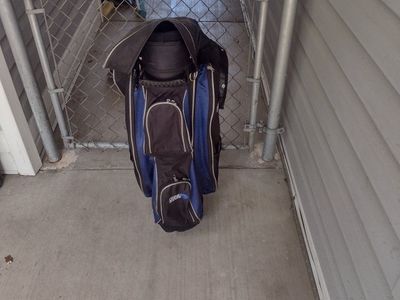 Unbranded Blue & Black Golf Club Bag - Stand Bag Style with Multiple Pockets