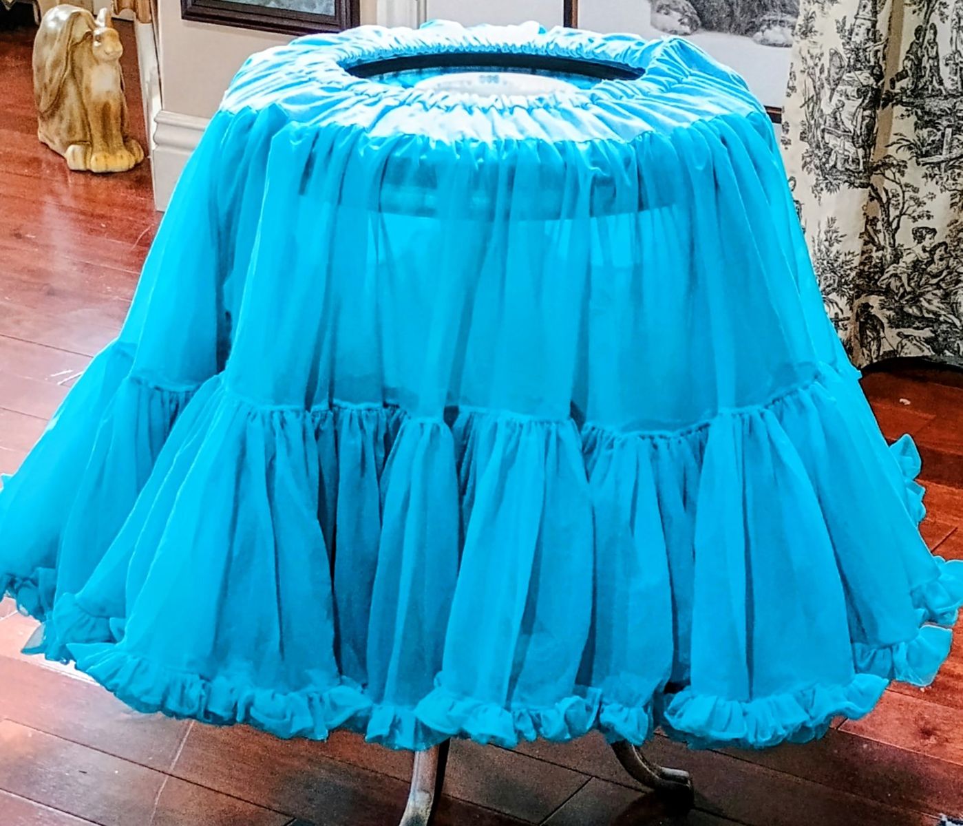 Vintage Teal Blue Petticoat