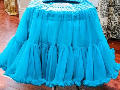 Vintage Teal Blue Petticoat
