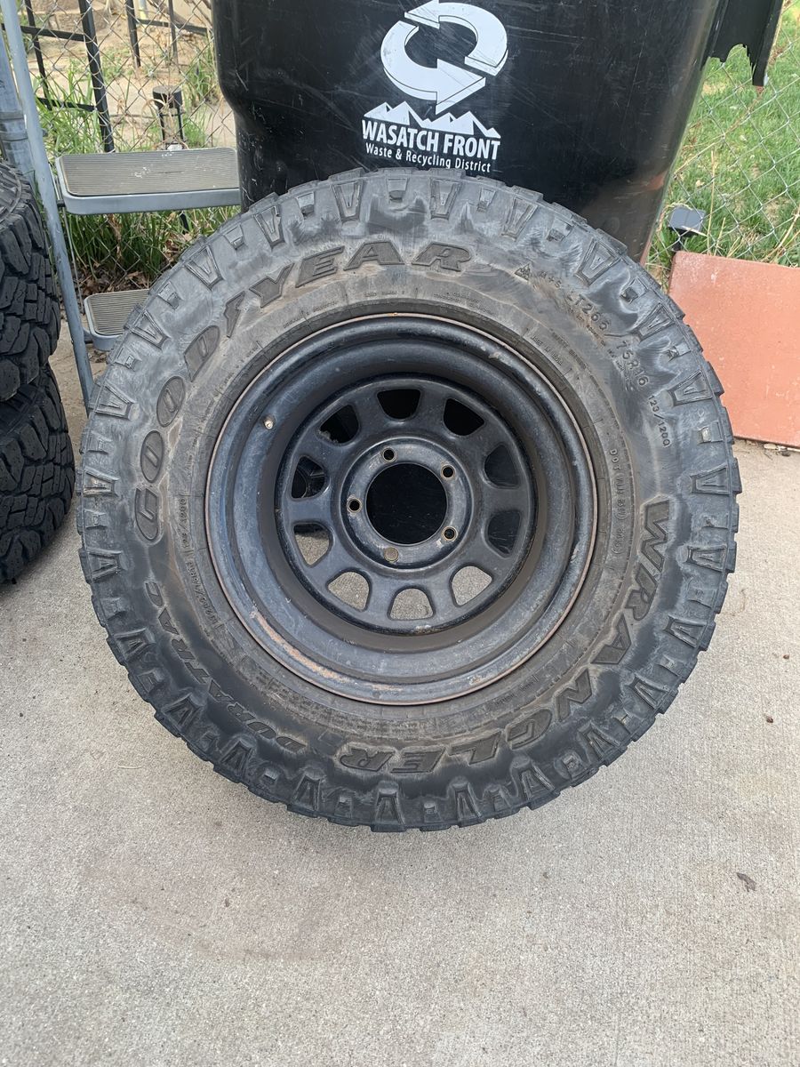 265-75-r15 Good Year Duratrack With Rims