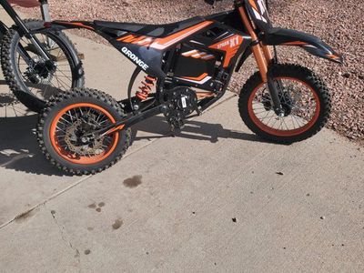 Grong X1 Spark Electric Dirt Bike, Black/Orange